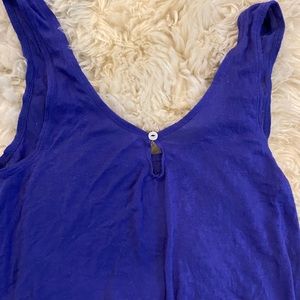 Blue crop tank top